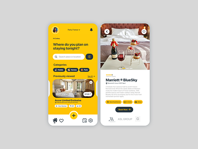 Hotel App: UI/UX Design branding design ux