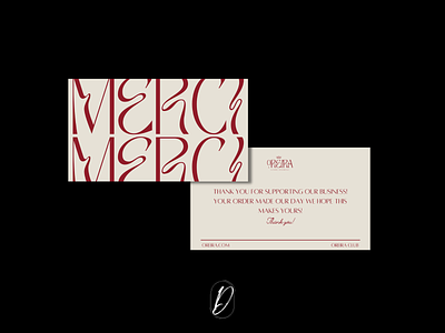 OREIRA thank you card boho branding brand design brand identity brand strategy branding design graphic design logo minimalism thank you card design