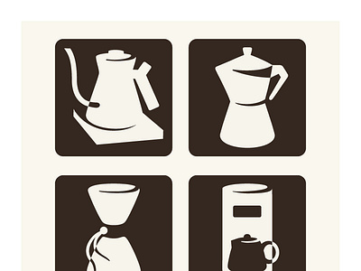 Brewing Method Icons adobephotoshop design graphic design icon il illustration illustrator logo