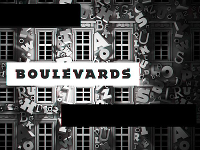 Boulevards 3d black and white boulevards c4d cinema4d letters mapping projection