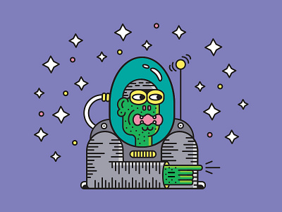 Alien Space Explorer alien design doodle graphic illustration space wip