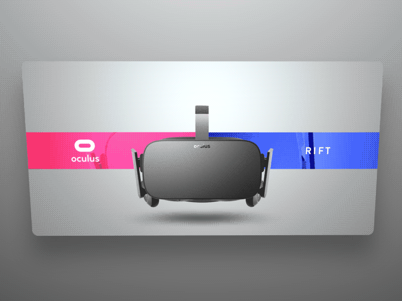 tvOS parallax effect - Oculus Rift animation app apple tv card concept dark headset oculus rift tvos vr