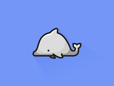 Dolphin animal cute dolphin gray illustration ocean sea