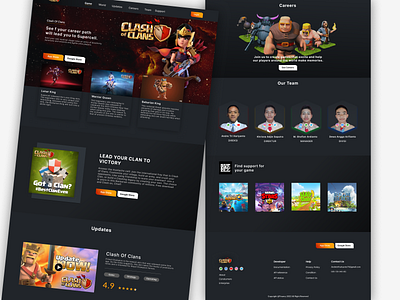 Landing Page Game Clash of Clans