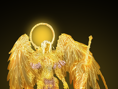 LIGHTENING ANGEL OF WAR 3d animation art design graphic design illustration photoshop