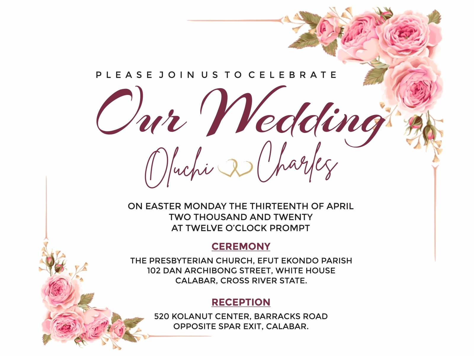 Wedding Invitation Design by Samuel .B. Adebayo on Dribbble