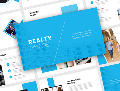 Realty Grow – Corporate Business PowerPoint Template branding company corporate design google slide graphic design keynote layout pitch deck powerpoint presentation ui ux