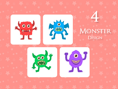 Monster Halloween Design colorful
