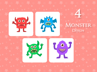 Monster Halloween Design colorful