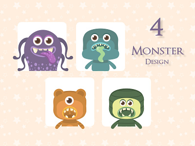 Monster Scary Concept colorful