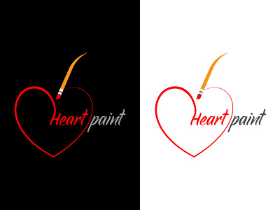 Heart paint branding creative logo design graphic design logo modern logo unique logo