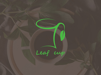 Leaf cup branding creative logo design graphic design logo modern logo typography