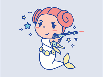 Star Wars Mermaid Vector Illustration