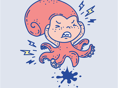 Frustrated Mermaid Vector illustration