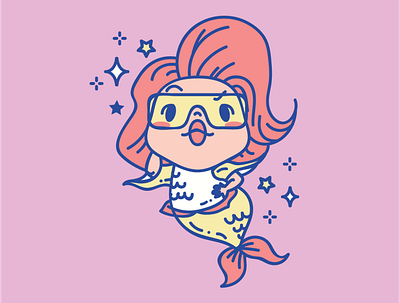 Celebrity Mermaid Vector Illustration celebrity character design fabulous golden goldfish graphic design illustration mermaid sassy vector