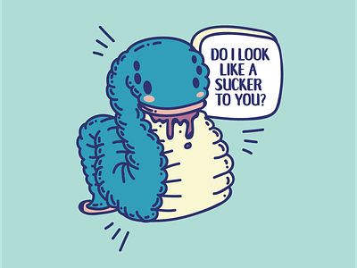 Leech Monster Vector Illustration