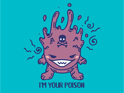 Poison Monster Vector Illustration character design graphic design illustration monster poison drop poisonous poson vector