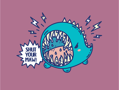 Maw Monster Vector Illustration angry monster character cute monster design graphic design illustration maw maw monster monster vector