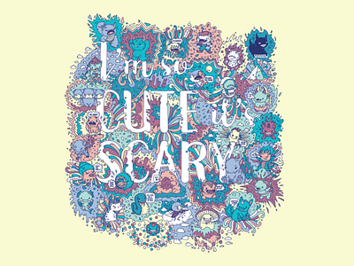 I'm so cute it's scary Vector Illustration