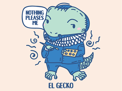 El Gecko Vector Illustration