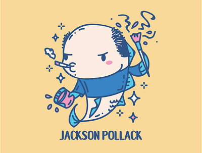 Jackson Pollack Vector Illustration animal pun artist animal artist animal pun artist pun artsy animal character design funny artist graphic design illustration jackson pollack jackson pollock jackson pollock fish jackson pollock pin pollack pollack fish pollack pun punny artist punny artist animal vector