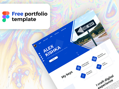 Free Portfolio Template 2020 design 2020 trend branding figma figmafree free freebie freebies freelancer landing landing design landing page landing page design landingpage minimal portfolio template template builder templates ui