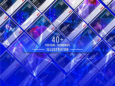 40+ illustrator Youtube Thumbnail Designs In a Bundle ar augmented reality digital global inovation motion graphics music network online party post banner techno texture video virtual reality vr woman youtube thumbnail