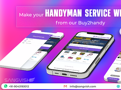 Sangvish - Handy clone script business handyclone handycloneapp handyman marketplace ondemand p2p sangvish services
