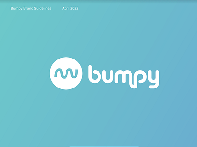 Brand Book for $10k MRR social network - Bumpy app brand book branding logo startup