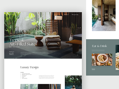 The Slow Hotel Web Design booking concept design elegant hotel hotel branding layout luxury marketing product resort typography ui uxui visual web marketing