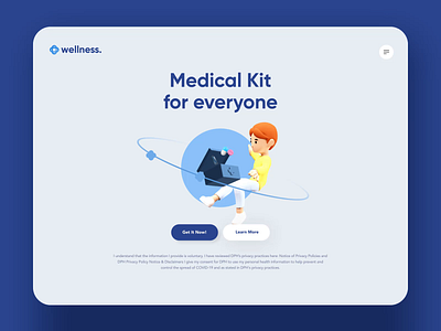 Medical Kit 3D Concept 3d 3dcharacter athome concept design health lab layout product test ui uxui visual