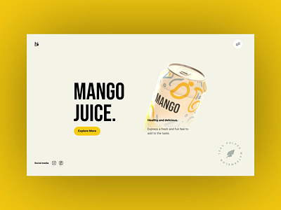 Mango Juice - Website Concept 3d animation design juice layout ui uxui visual