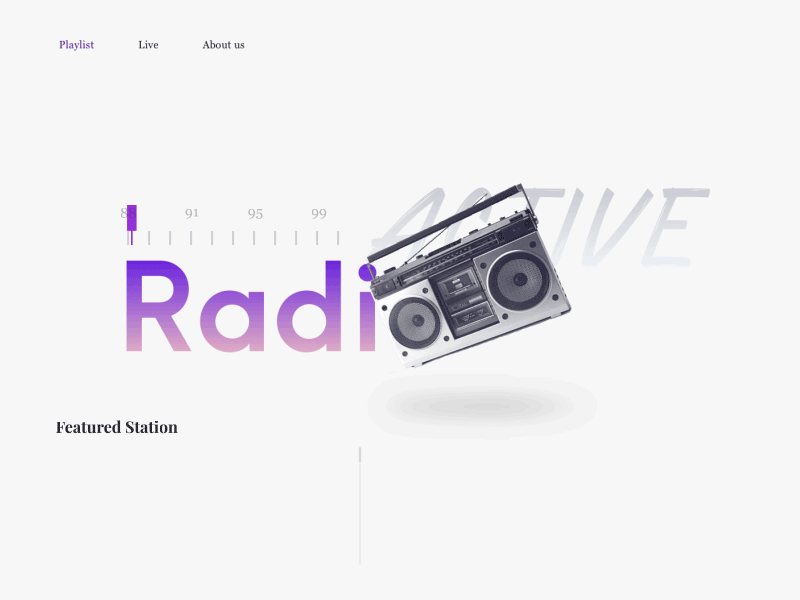 Radio Player Concept clean concept design music ui ux