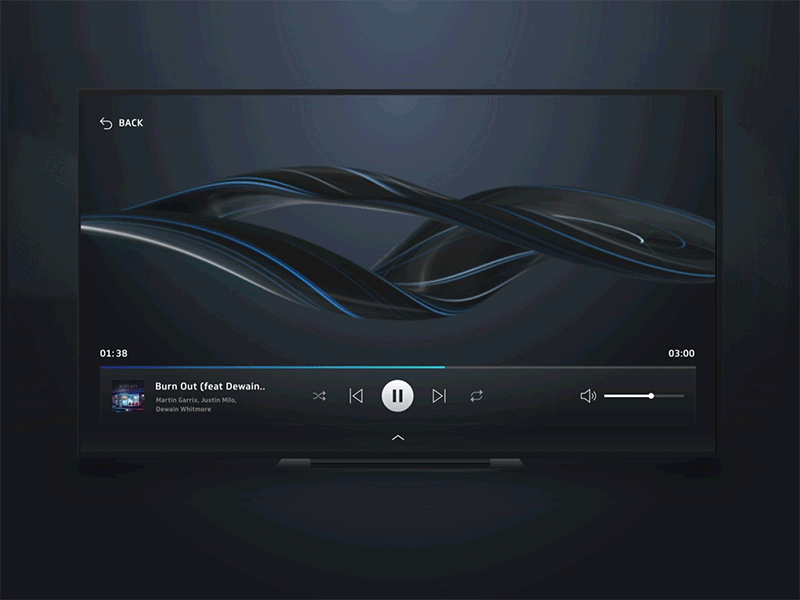 3D Abstract Sound Wave - Music Player