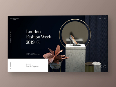 Gènavant Landing Page 3d animation effect fashion fashion brand layout shoes ui visual website