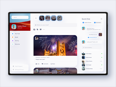 Social App - Concept 3d app flat flatdesign social social app social network ui website website concept