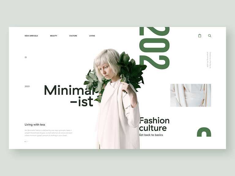 Living with less- Fashion site by Mingg on Dribbble