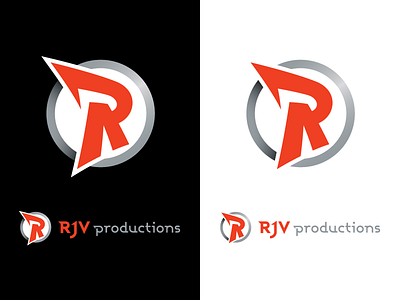 A handdrawn 'R' from an 'J' and a 'V' brand handcrafted identity logo