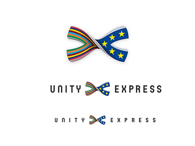 Unity Express 3d brand handcrafted logo