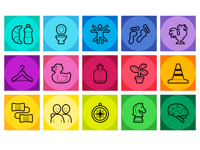 Care Dependency Scale icons digitally handcrafted icon family iconfont icons series