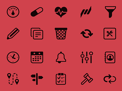 Icon serie for healthcare application (pt.2) iconfont iconography icons iconseries