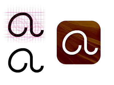 The letter "A" abstract shape typography
