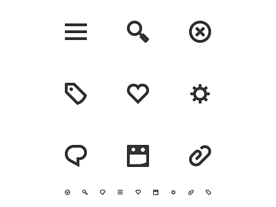 "TiNY Bold" Iconset - Series 1 app application design icon iconography small