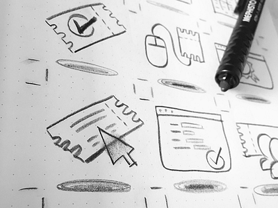 Quick sketch study for Conference themed iconset artwork concept draft drawing icon design icon designer icondesign iconset pictograms sketches wip