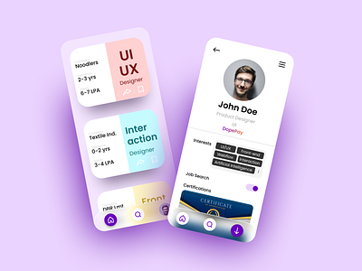 JobSeek | DailyUI 006 app dailyui design graphic design mobile pastel colors ui ux