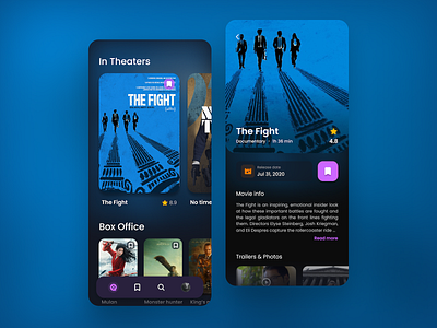 Movie App app design mobile movie ui ux