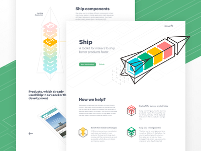 Ship Landing Page design development icon illustration landing landing page ui ux vector web web design website widget