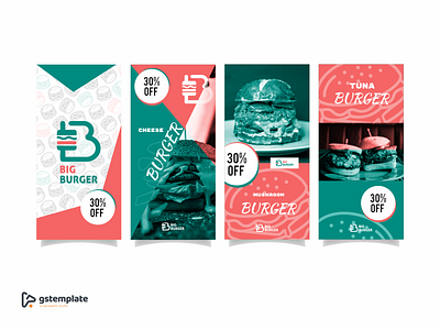 Big Burger instagram story design app branding design graphic design illustration instagrampost layout logo ui vector