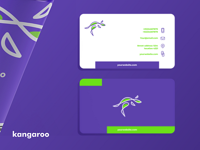 Businesscard design for kangaroo branding businesscard design graphic design illustration layout logo printtemplate typography ui ux vector