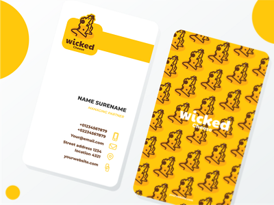 Businesscard design for wicked cheese branding business card design graphic design illustration layout logo template typography ui ux vector